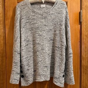 Madewell Black and White Textured Pullover.